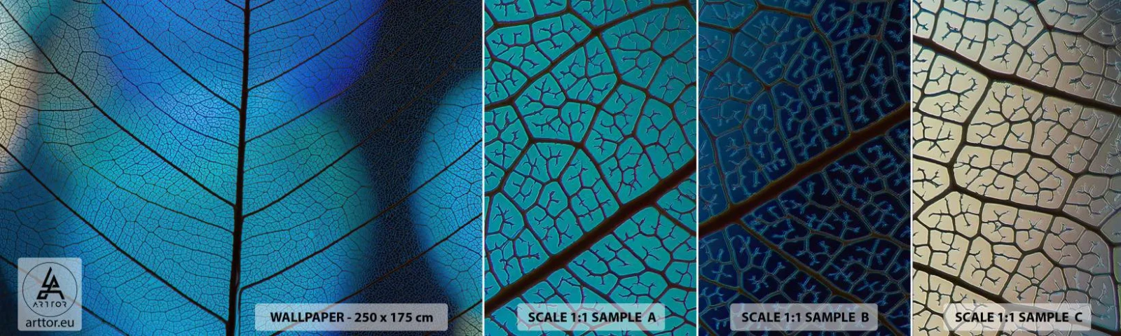 Fototapetenmuster Standard Eco - Komplizierte Konstruktion - Blatt, Natur, Anlage - 100x30 cm