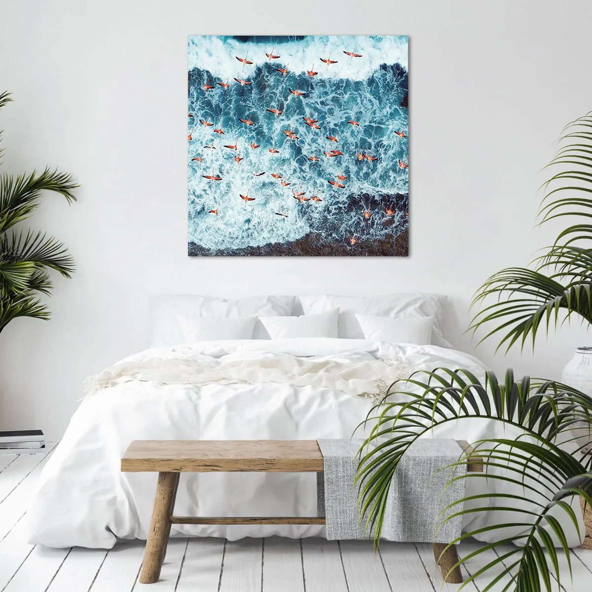 Bild auf Leinwand - Leinwandbild - Die Küstenparade - 30x30 cm