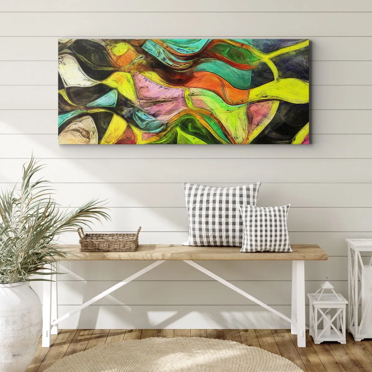 Bild auf Leinwand - Leinwandbild - Bewegung ist Leben - 100x40 cm