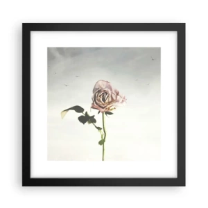 Poster in einem schwarzem Rahmen - Begrüßung des Frühlings - 30x30 cm