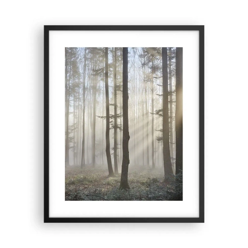 Poster in einem schwarzem Rahmen - Der Nebel ist auch aufgewacht - 40x50 cm