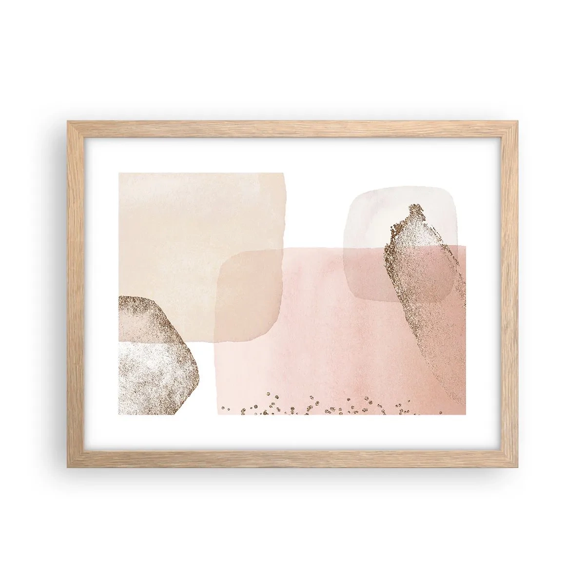 Poster in einem Rahmen aus heller Eiche - Ein Blick durch die Farbe - 40x30 cm