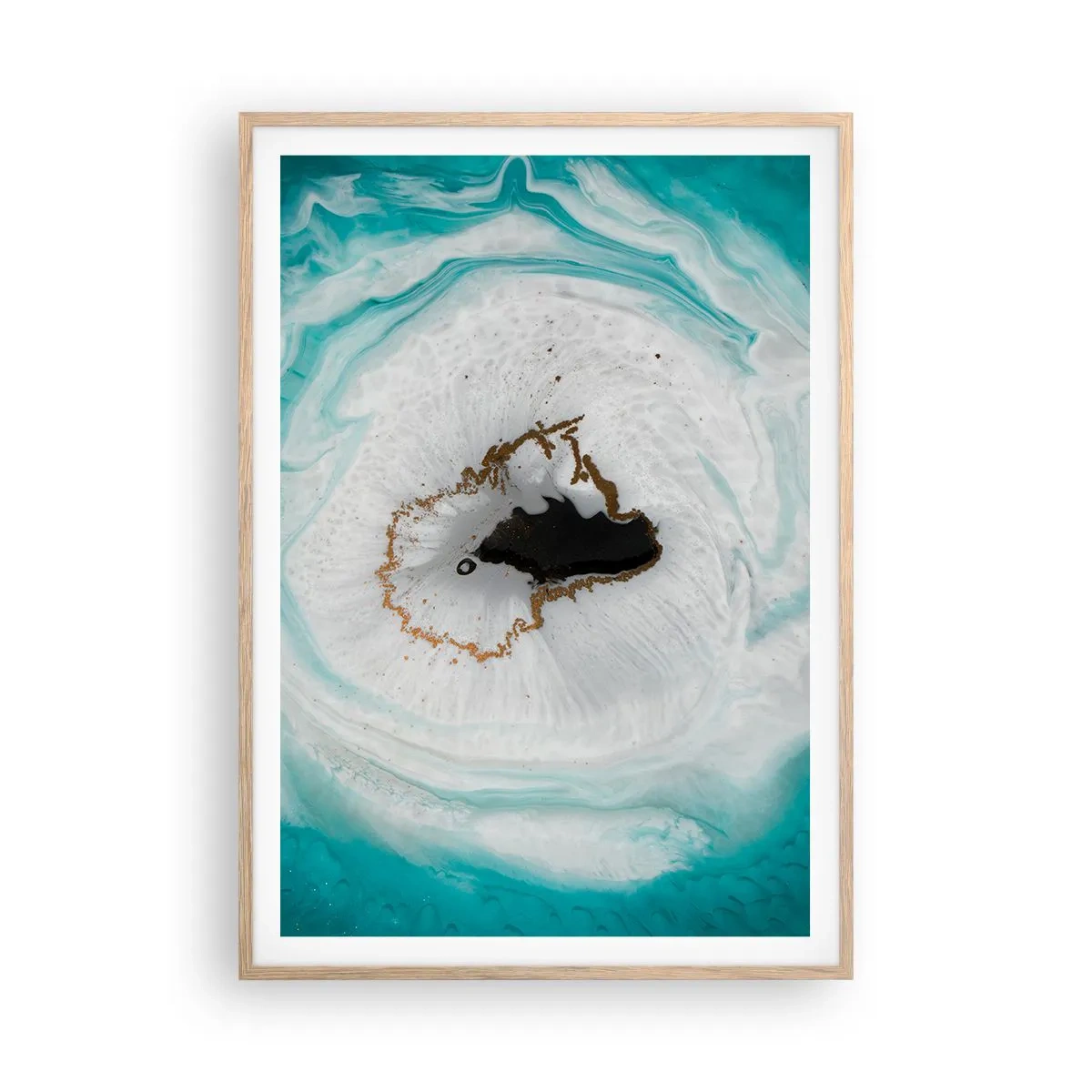 Poster in einem Rahmen aus heller Eiche - Nach Innen eindringen - 70x100 cm