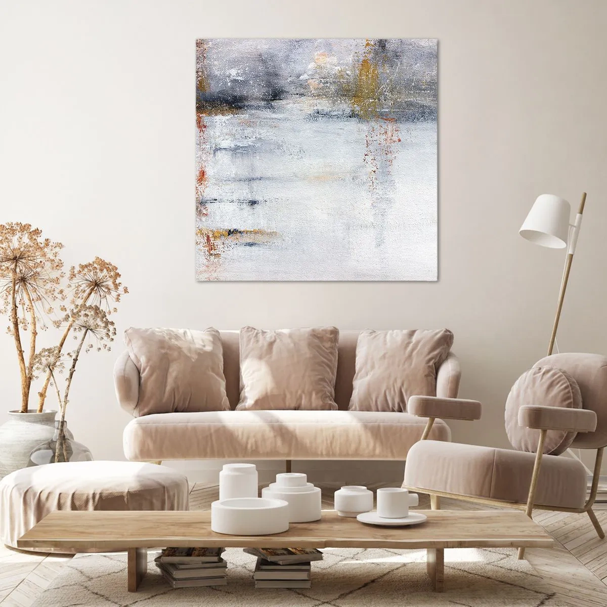 Bild auf Leinwand - Leinwandbild - Hinter dem Luftvorhang - 70x70 cm