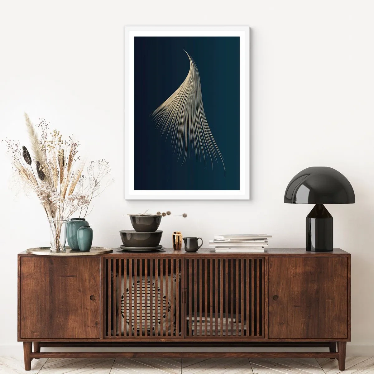 Poster in einem weißen Rahmen - Wie das Haar eines Engels - 70x100 cm