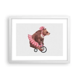 Poster in einem weißen Rahmen - Was für ein Affentheater! - 40x30 cm