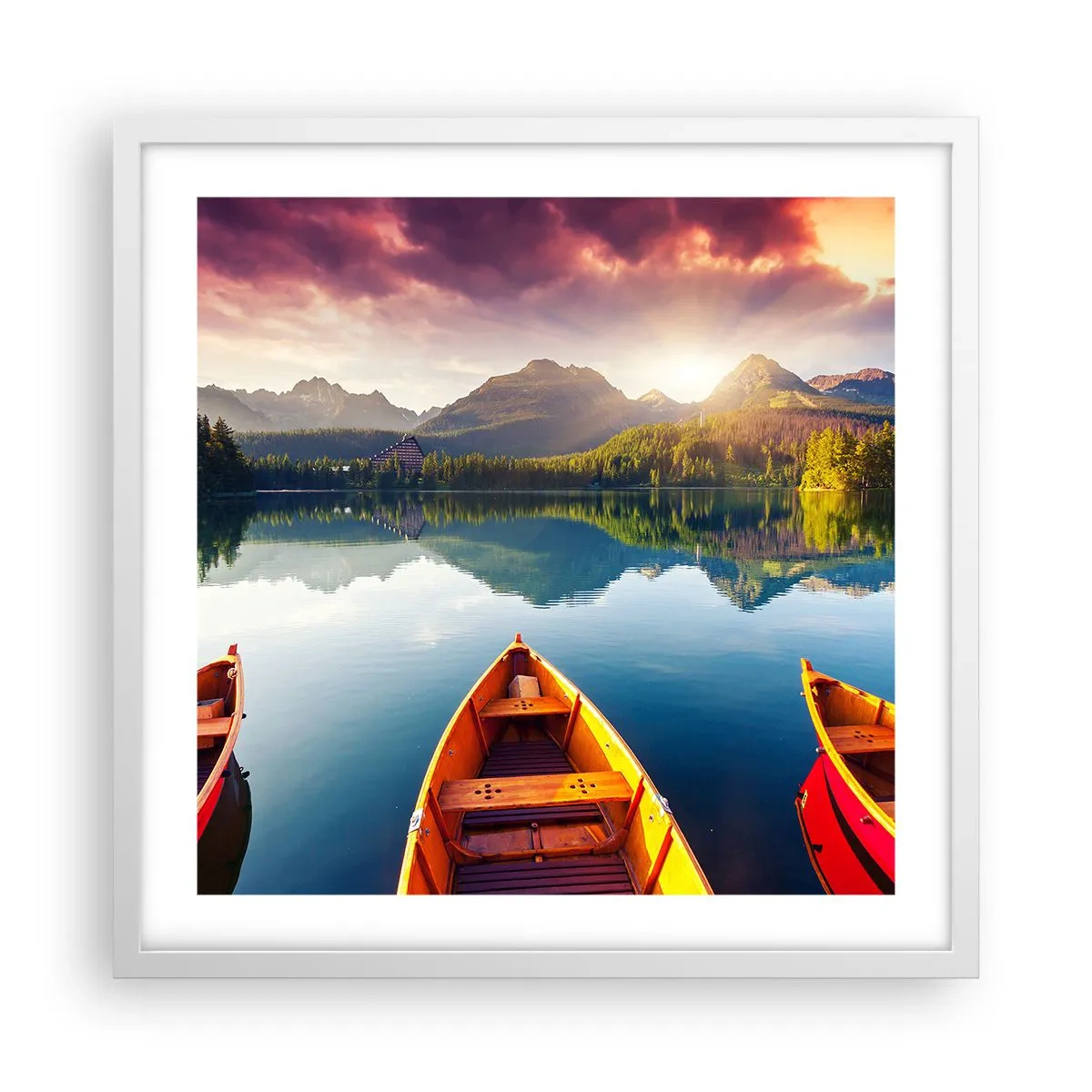 Poster in einem weißen Rahmen - Nichts gegen die Natur - 50x50 cm