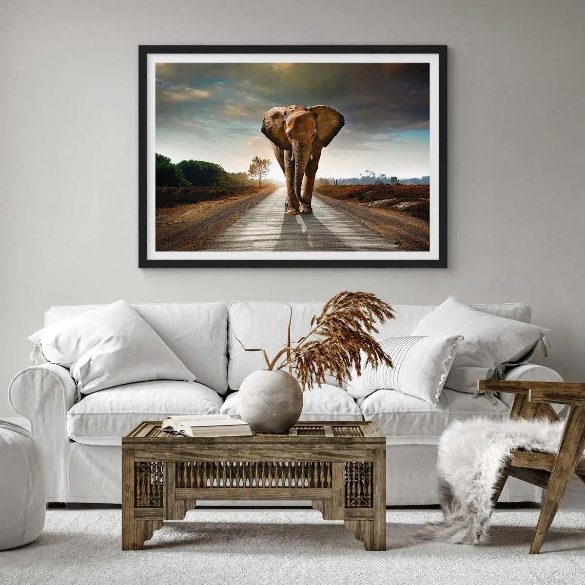 Poster in einem schwarzem Rahmen - Und schon gar nicht in einem Porzellanlager - 40x30 cm