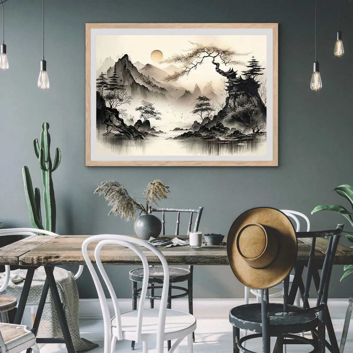 Poster in einem Rahmen aus heller Eiche - Einzigartiger Charme des Orients - 100x70 cm