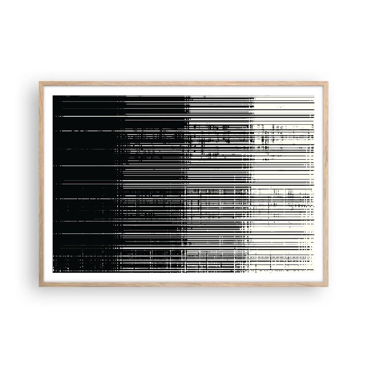 Poster in einem Rahmen aus heller Eiche - Wellen und Vibrationen - 100x70 cm