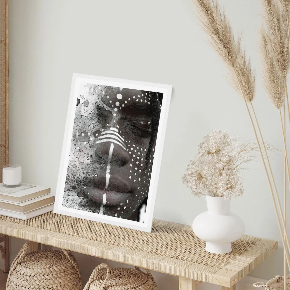 Poster in einem weißen Rahmen - Entdecke den Urgeist - 30x40 cm