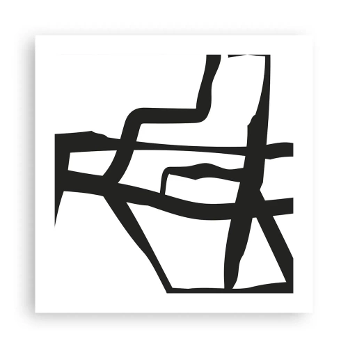 Poster - Schwarz-Weiß-Design - 50x50 cm