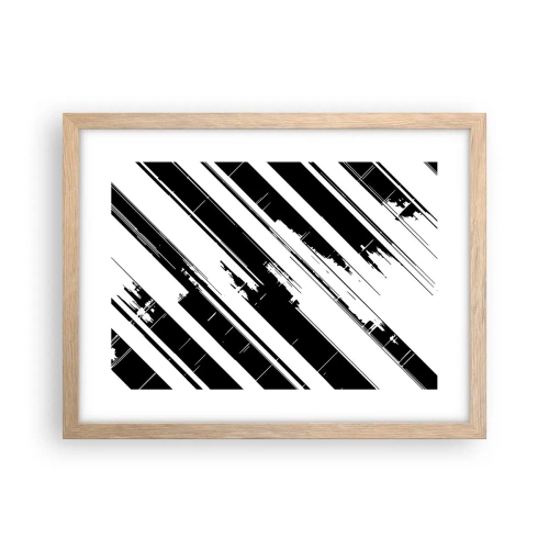 Poster in einem Rahmen aus heller Eiche - Eine intensive und dynamische Komposition - 40x30 cm