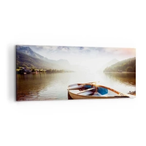 Bild auf Leinwand - Leinwandbild - Am tollen und klaren Wasser - 100x40 cm