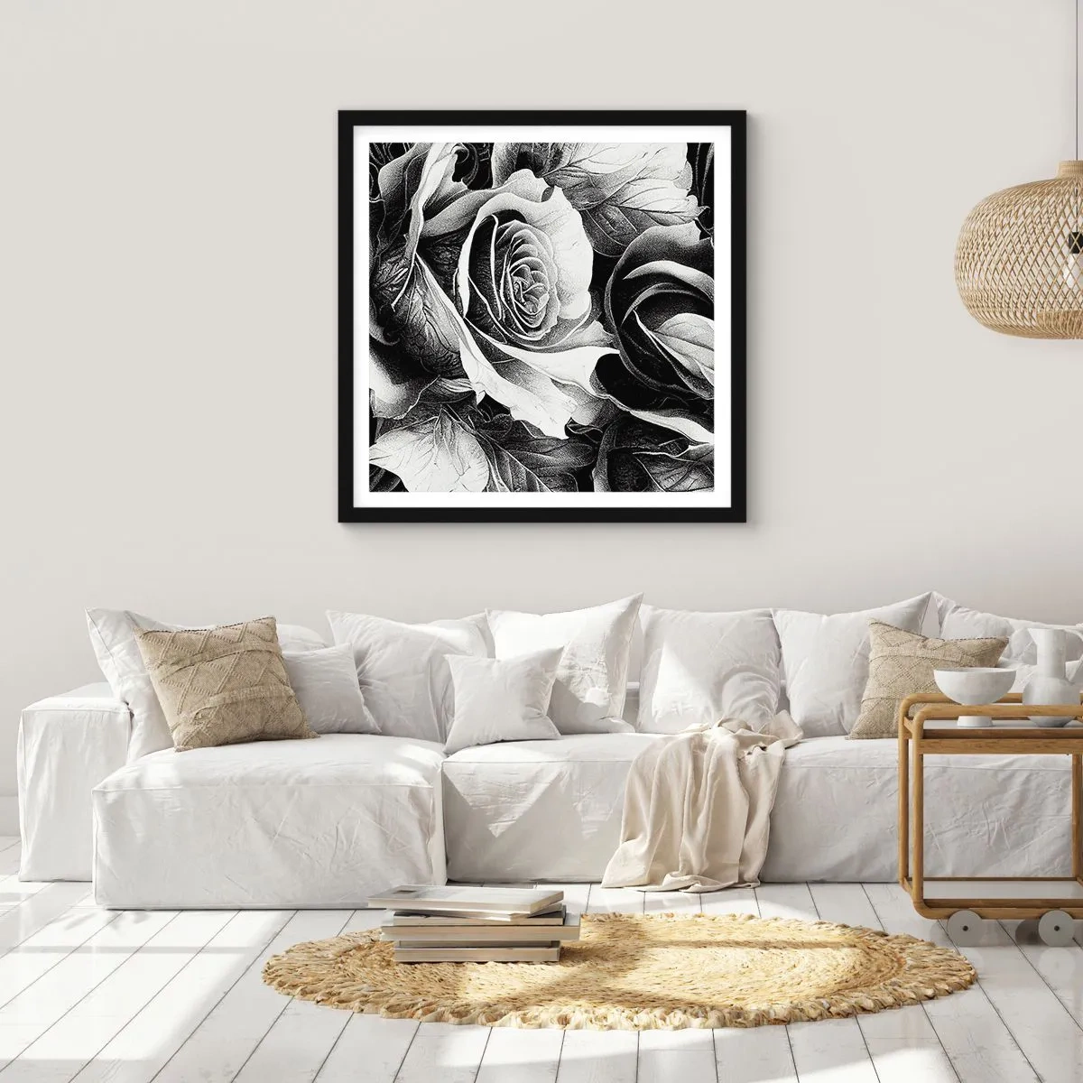 Poster in einem schwarzem Rahmen - Immer Königin - 30x30 cm