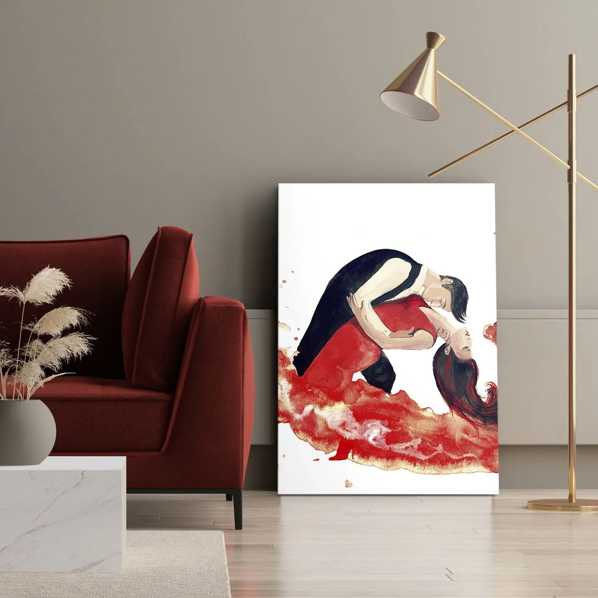 Bild auf Leinwand - Leinwandbild - Tango - eine sinnliche Welle - 55x100 cm