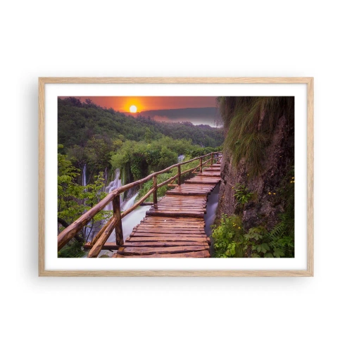 Poster in einem Rahmen aus heller Eiche - Schönheit jenseits des Glaubens - 70x50 cm