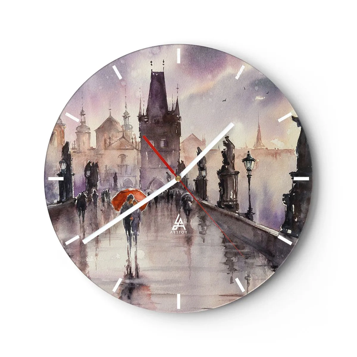Wanduhr - Glasuhr - Leute verändern sich nicht - 40x40 cm
