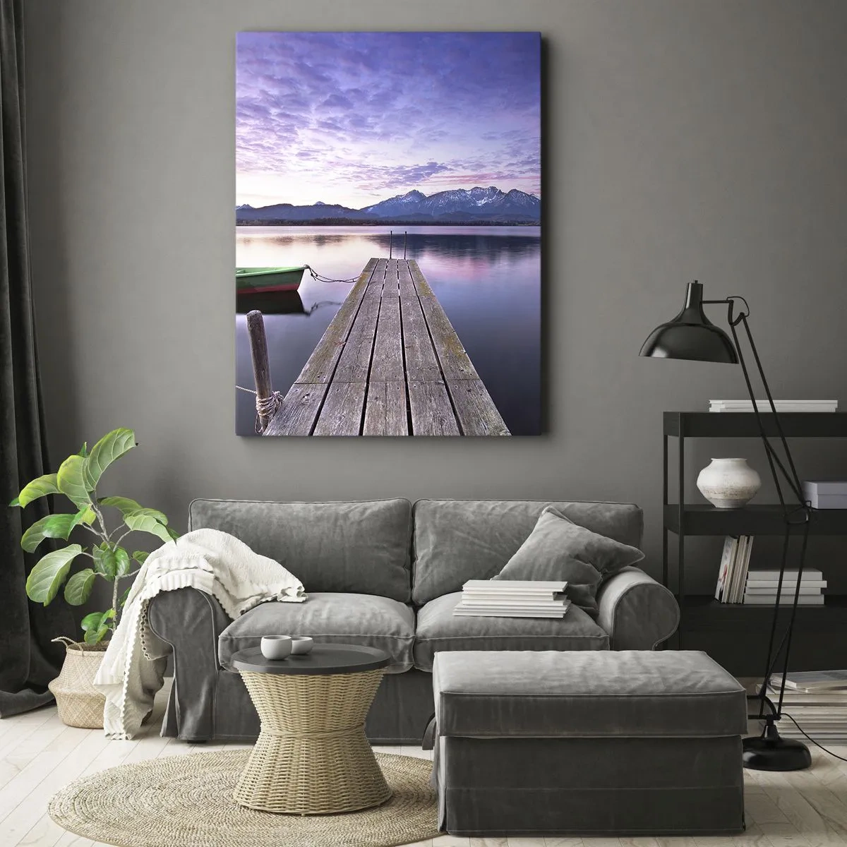Bild auf Leinwand - Leinwandbild - Freundliche Stille - 45x80 cm