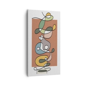 Bild auf Leinwand - Leinwandbild - Abstraktion: bunter Tanz - 55x100 cm