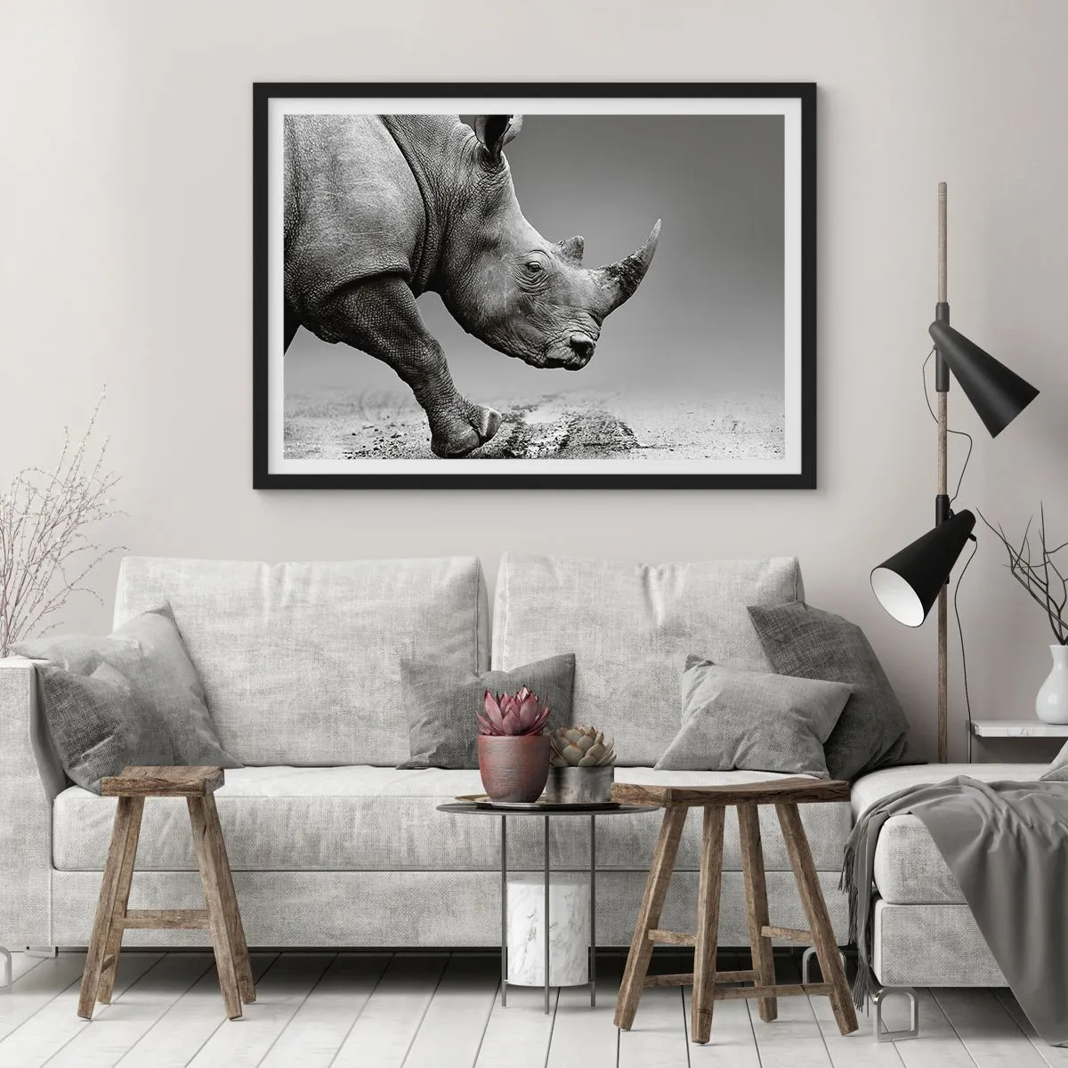 Poster in einem schwarzem Rahmen - Unaufhaltsame Stärke - 40x30 cm