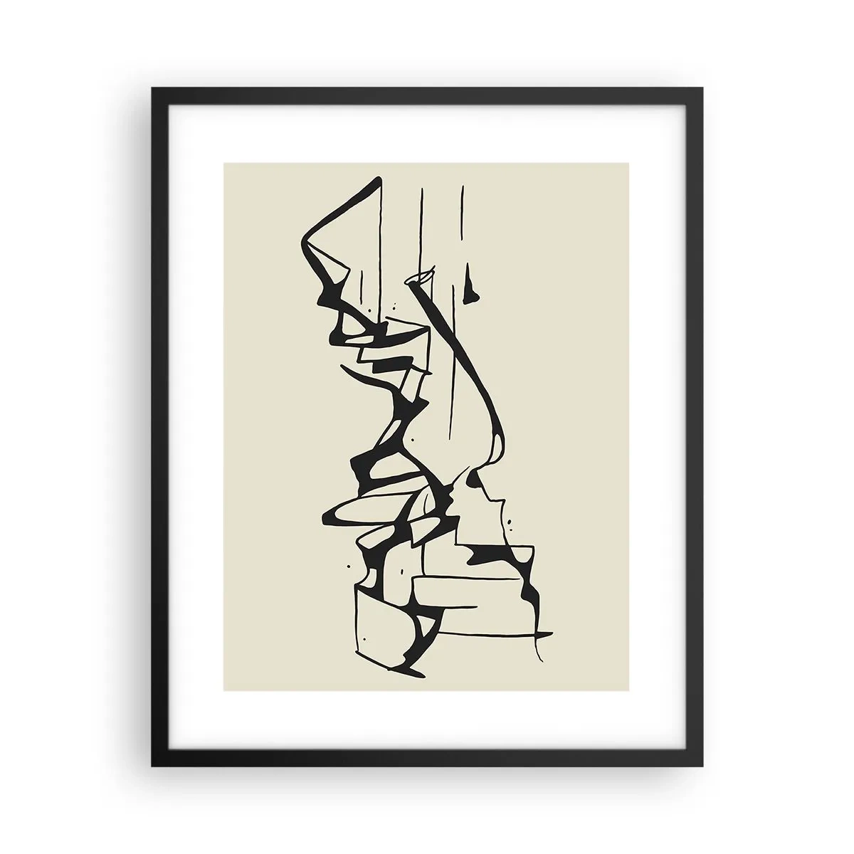 Poster in einem schwarzem Rahmen - Vielleicht eine Landschaft - 40x50 cm