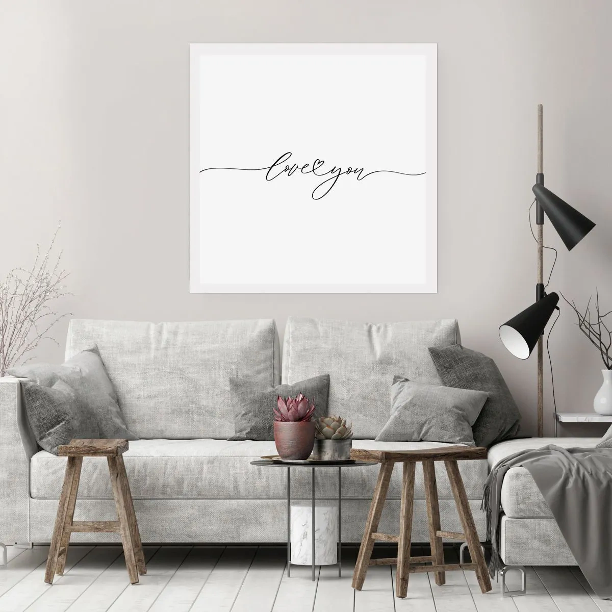 Poster - Schwarz auf weiß - 50x50 cm