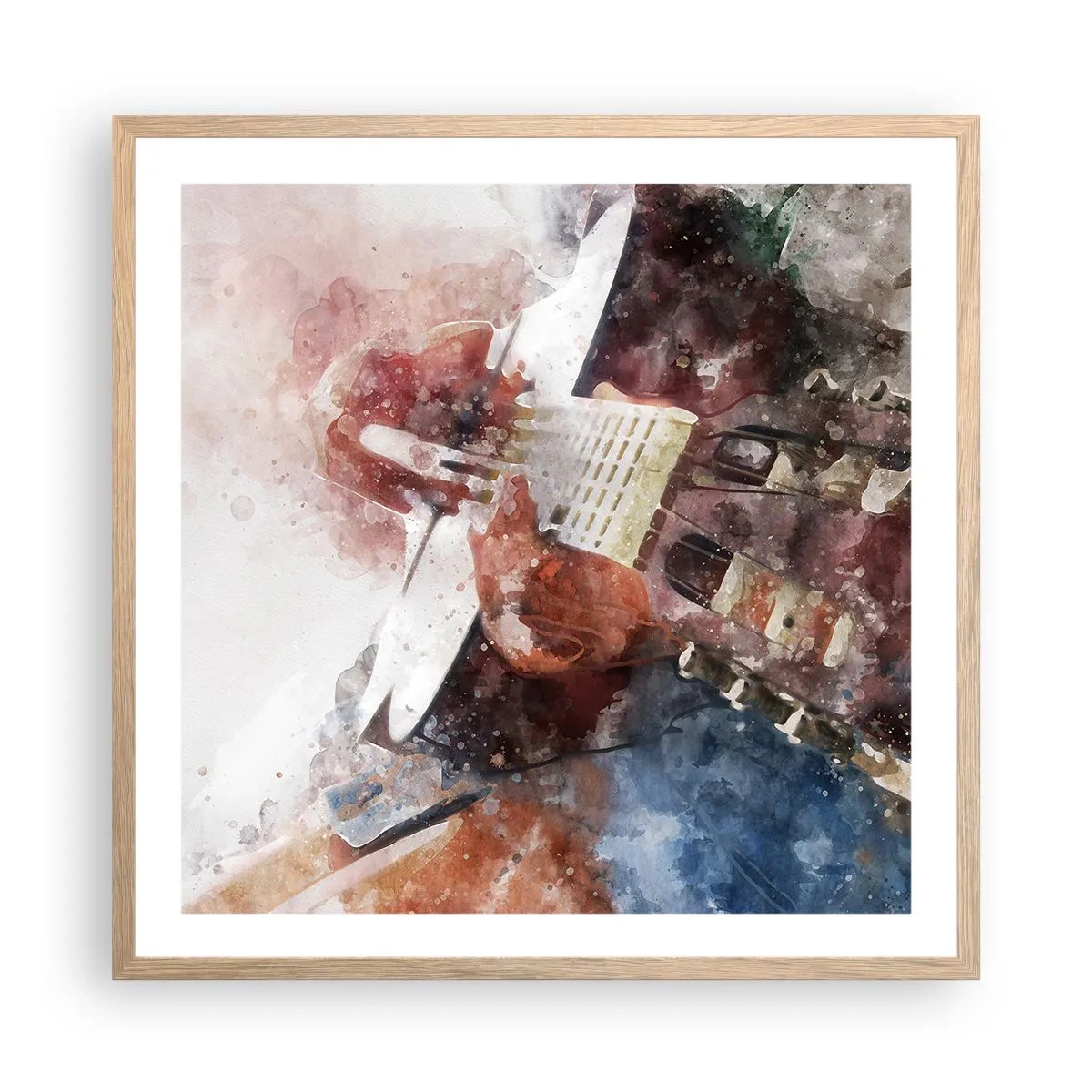 Poster in einem Rahmen aus heller Eiche - Und was halten Sie davon? - 60x60 cm
