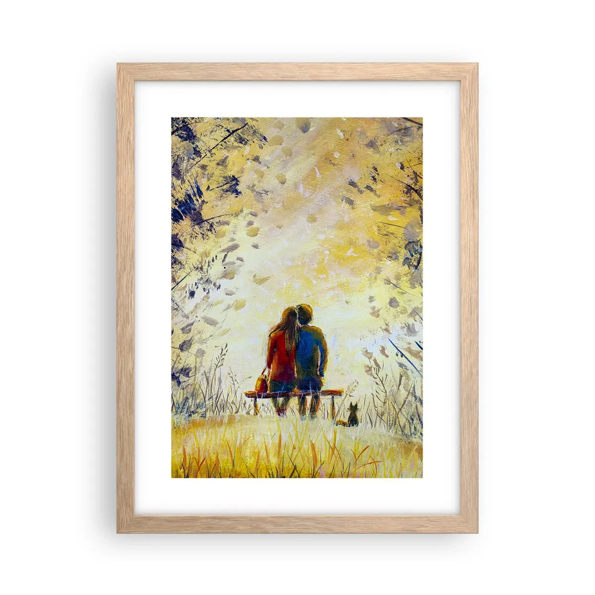 Poster in einem Rahmen aus heller Eiche - Magischer Augenblick - 30x40 cm