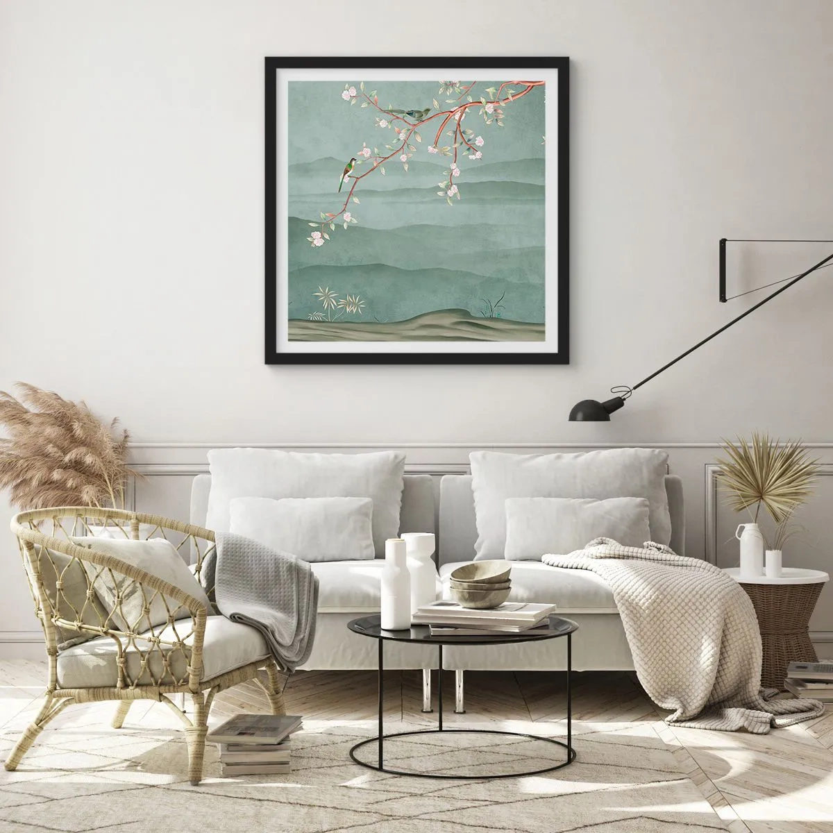 Poster in einem schwarzem Rahmen - Frühling, oh, du bist es - 60x60 cm