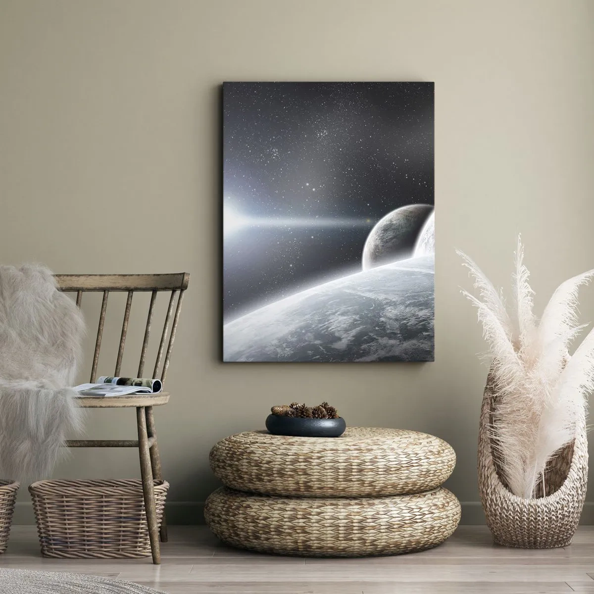 Bild auf Leinwand - Leinwandbild - Kosmische Musik der Sphären - 55x100 cm