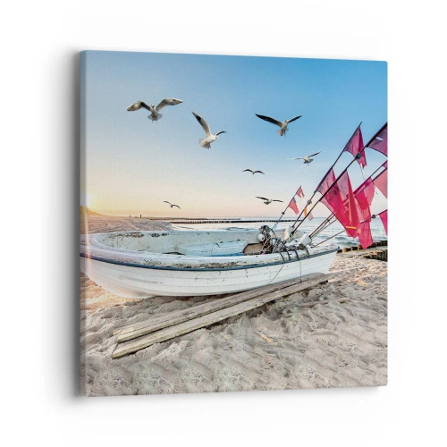 Bild auf Leinwand - Leinwandbild - Wohlverdiente Ruhe - 40x40 cm