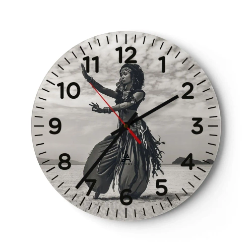 Wanduhr - Glasuhr - Der Tanz der südlichen Inseln - 40x40 cm