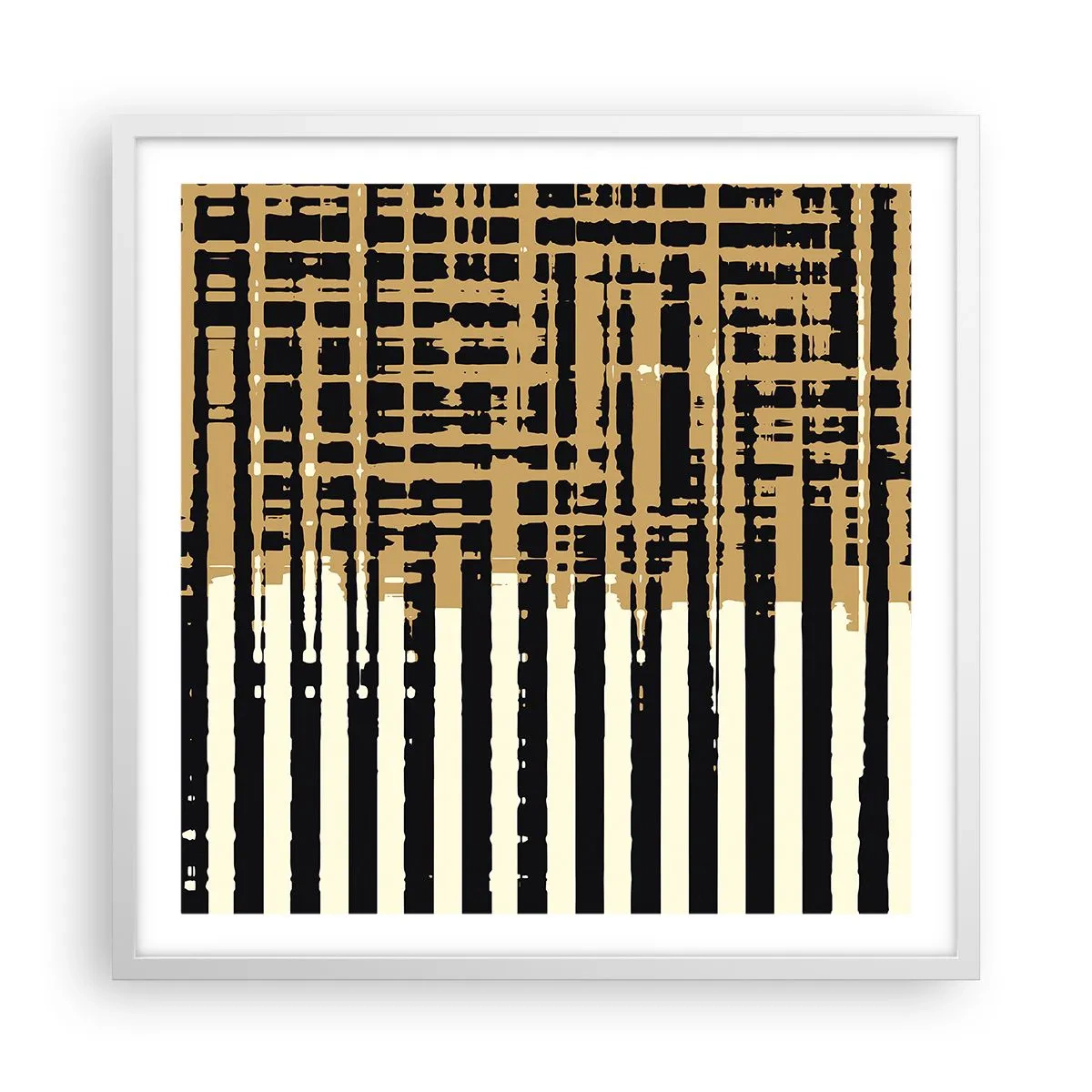 Poster in einem weißen Rahmen - Architektonische Abstraktion - 60x60 cm