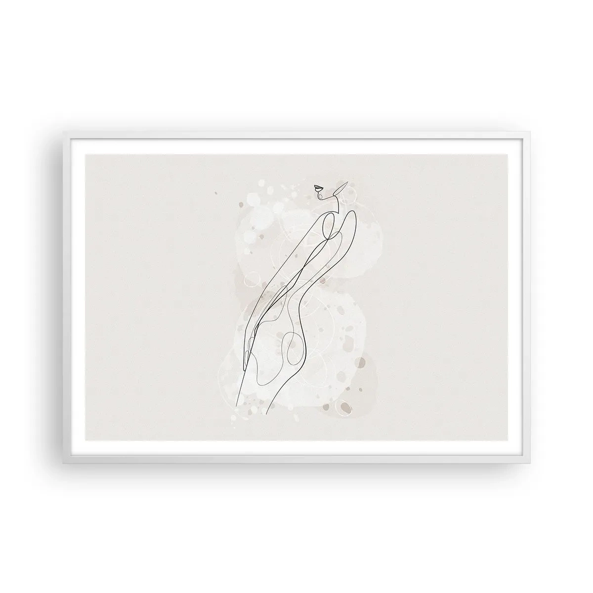 Poster in einem weißen Rahmen - Der Blick schweift - 100x70 cm