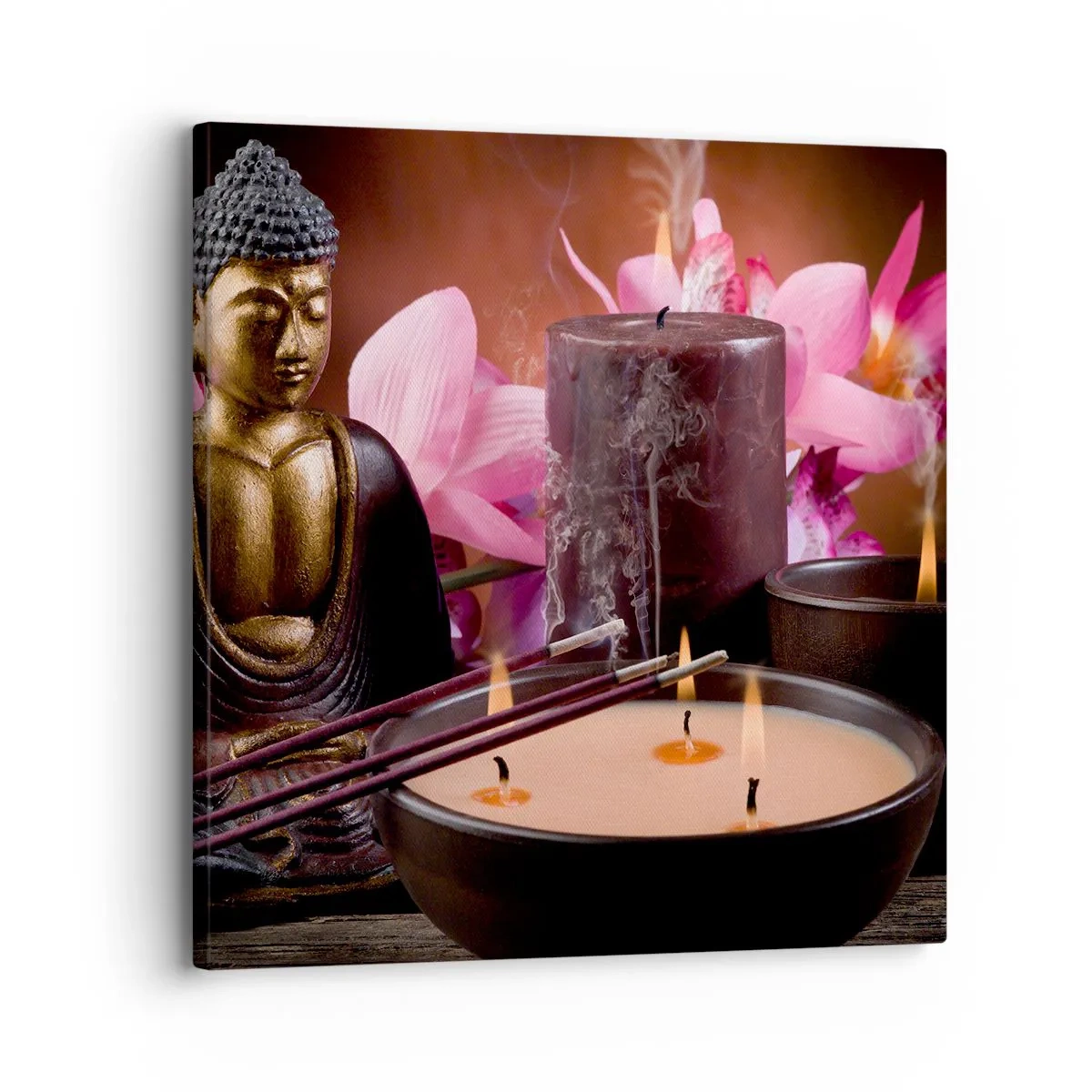Bild auf Leinwand - Leinwandbild - Den Geist frei machen, den Körper beruhigen - 30x30 cm
