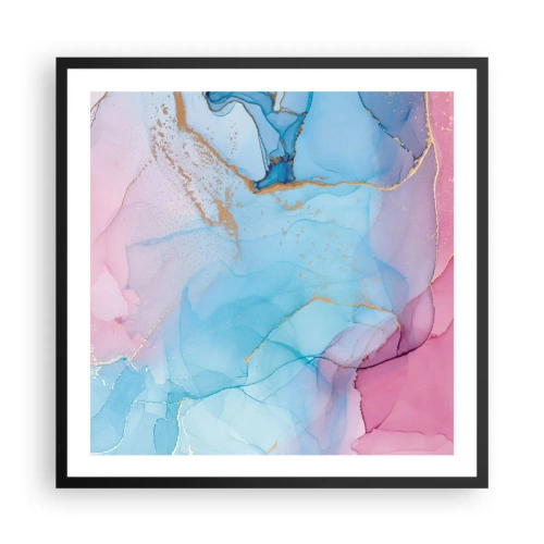 Poster in einem schwarzem Rahmen - Begegnung und Durchdringung - 60x60 cm