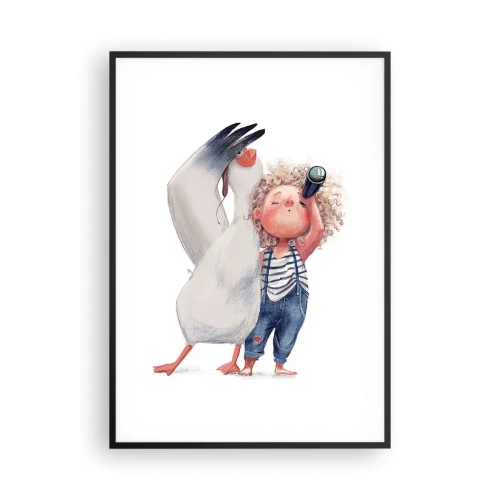 Poster in einem schwarzem Rahmen - Toller Reiseplan - 70x100 cm