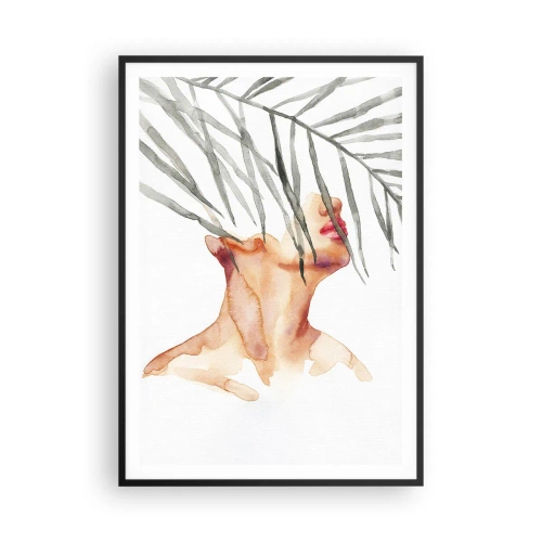 Poster in einem schwarzem Rahmen - Spüre den Puls der Tropen - 70x100 cm