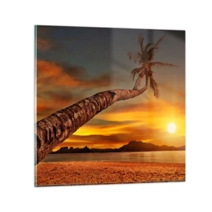 Glasbild - Bild auf glas - Exotischer Urlaub, karibisches Abenteuer - 30x30 cm