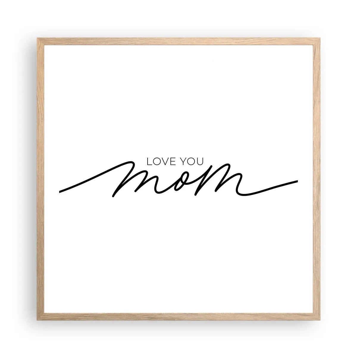 Poster in einem Rahmen aus heller Eiche - Große Emotionen - 60x60 cm