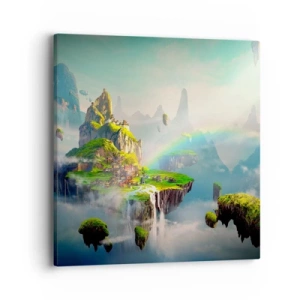 Bild auf Leinwand - Leinwandbild - Mitten am Himmel - glückliche Inseln - 40x40 cm