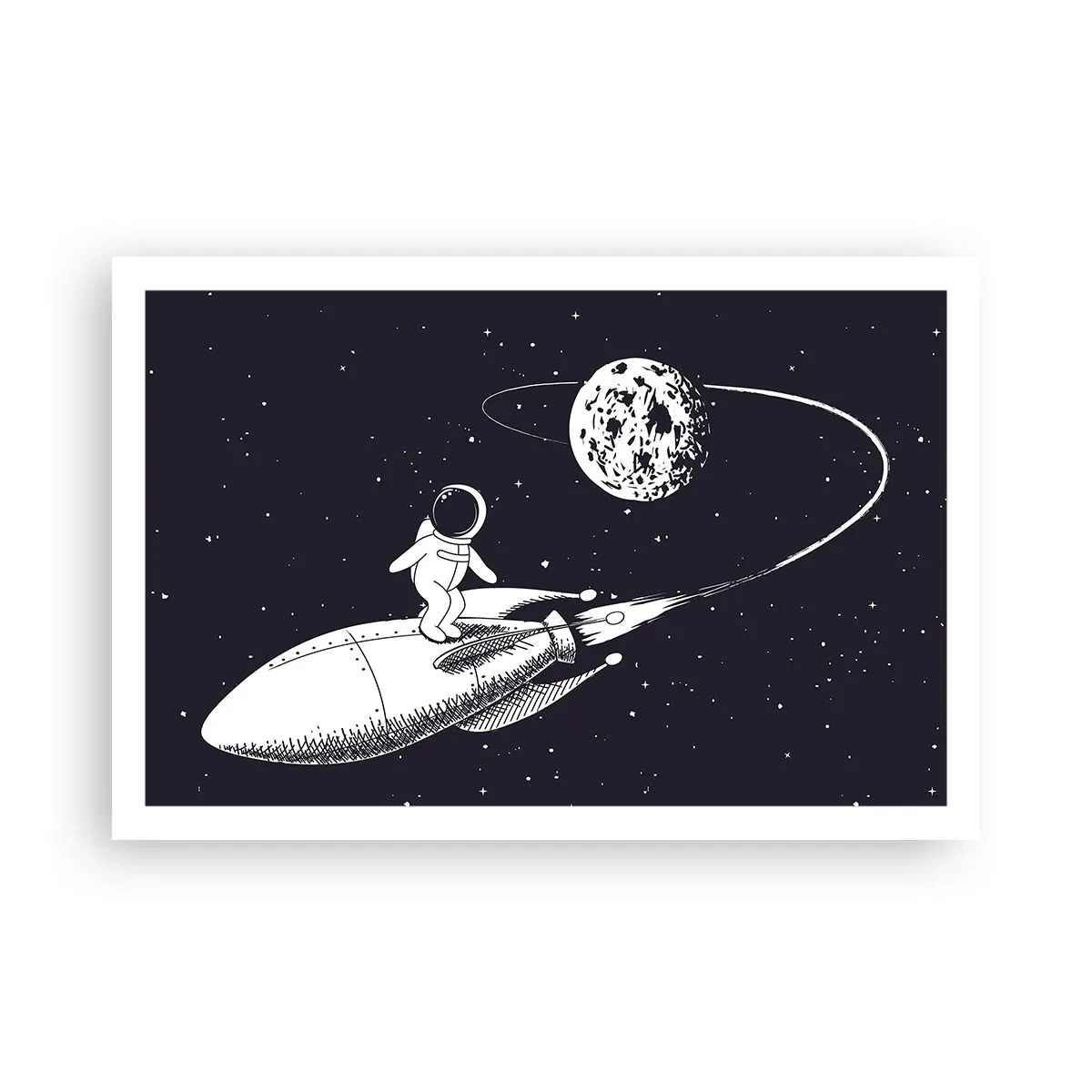 Poster - Weltraumsurfer - 91x61 cm