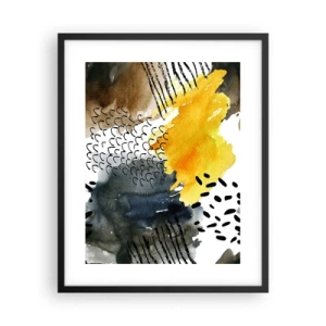 Poster in einem schwarzem Rahmen - Ein Treffen der Elemente der Natur - 40x50 cm