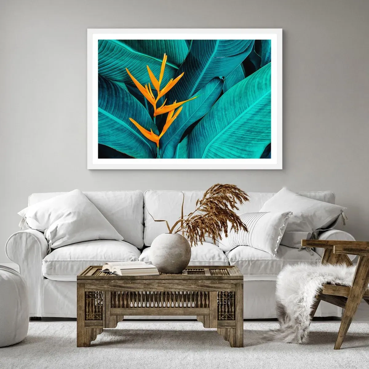 Poster in einem weißen Rahmen - Eden-Blume - 40x30 cm