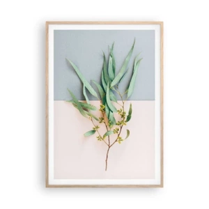 Poster in einem Rahmen aus heller Eiche - Pastellige Subtilität - 70x100 cm