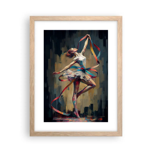 Poster in einem Rahmen aus heller Eiche - Bandtanz - 30x40 cm
