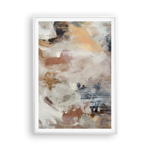 Poster in einem weißen Rahmen - Neblige Abstraktion - 70x100 cm