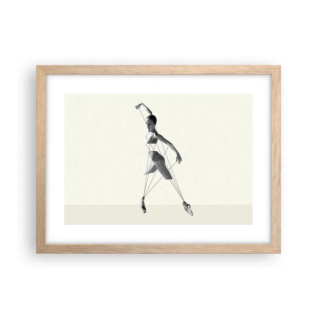 Poster in einem Rahmen aus heller Eiche - Im Theater der Welt - 40x30 cm