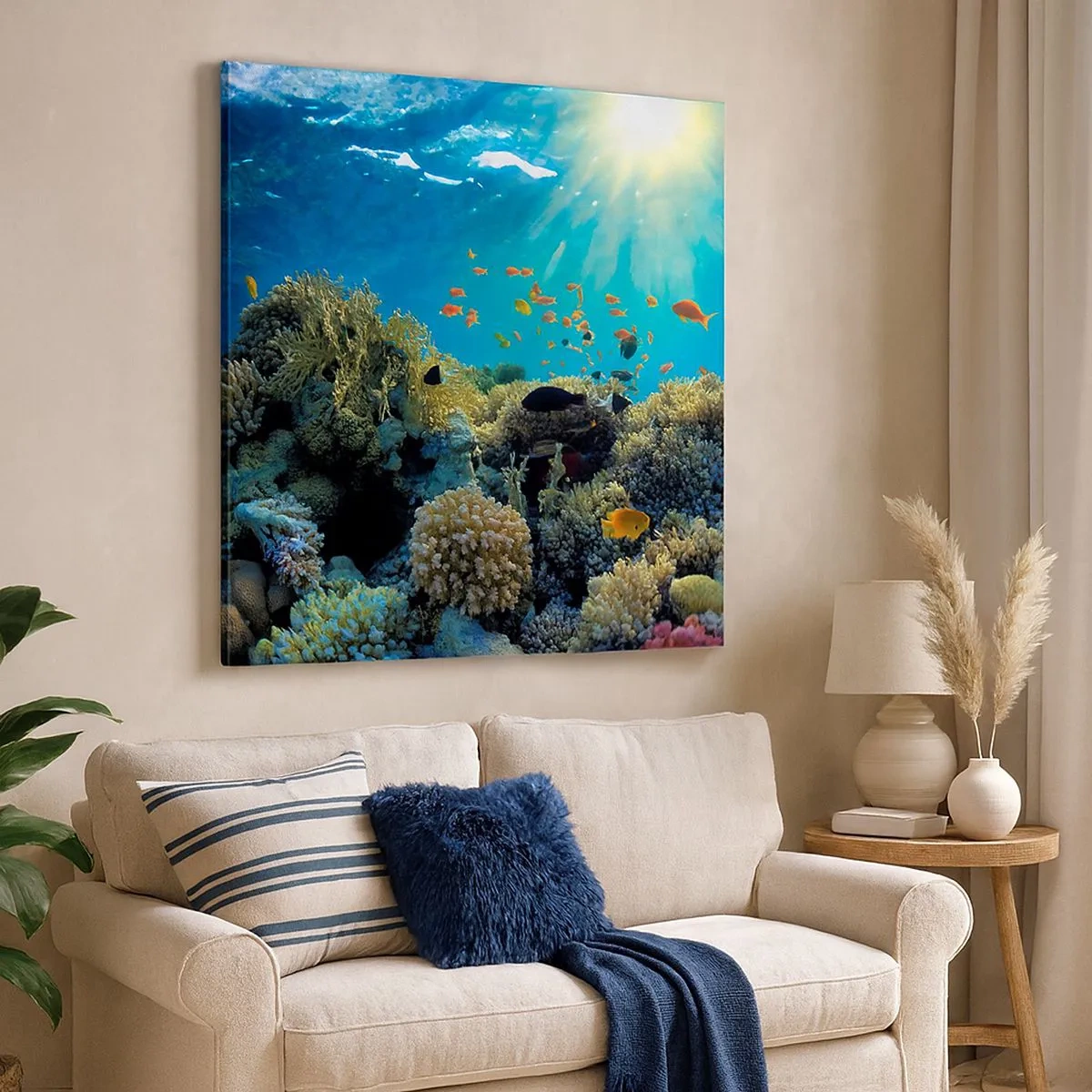 Bild auf Leinwand - Leinwandbild - Unterwasserschätze - 30x30 cm